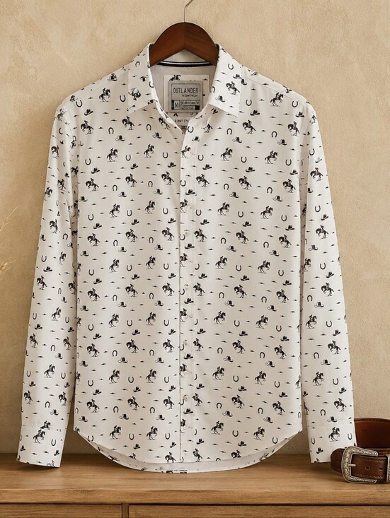 Outlander Other - Outlander Western Cowboy 4-Way Stretch Shirt Men’s M